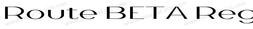 Route BETA RegularVe字体转换